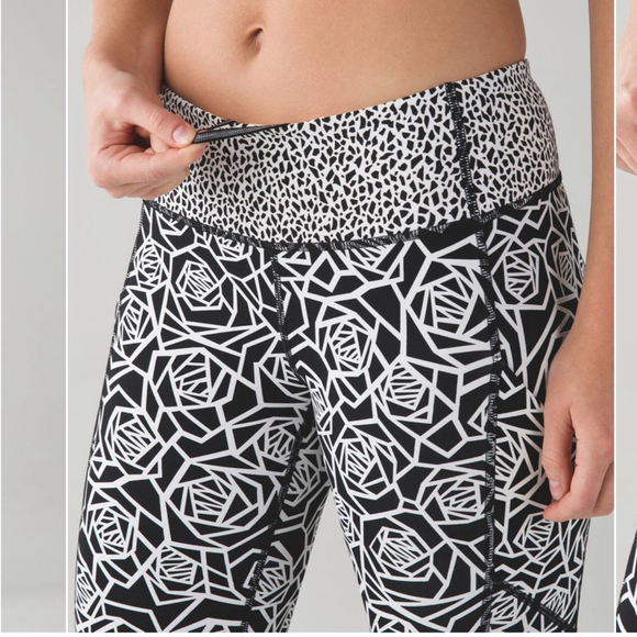 lululemon athletica Pants - Lululemon RARE Speed Tight IV
Posey White Black / White / Miss Mosaic White